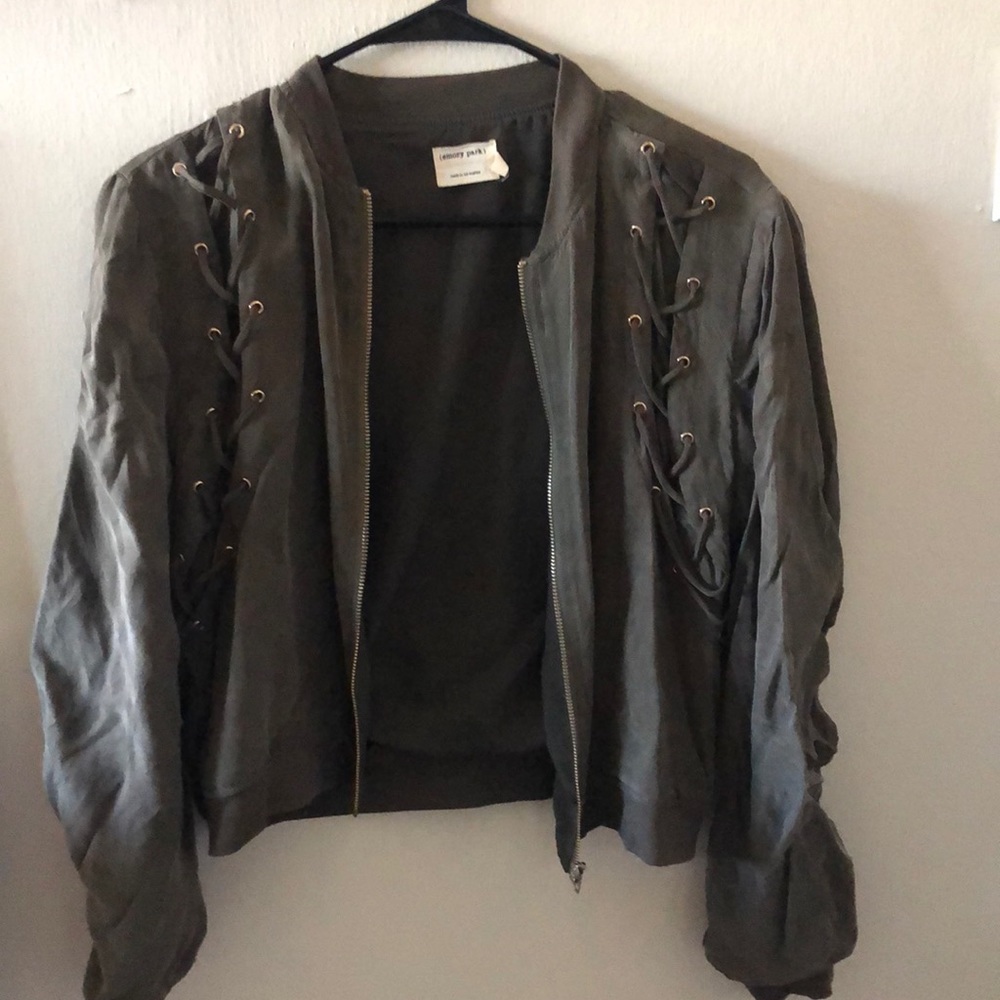 Green bomber jacket